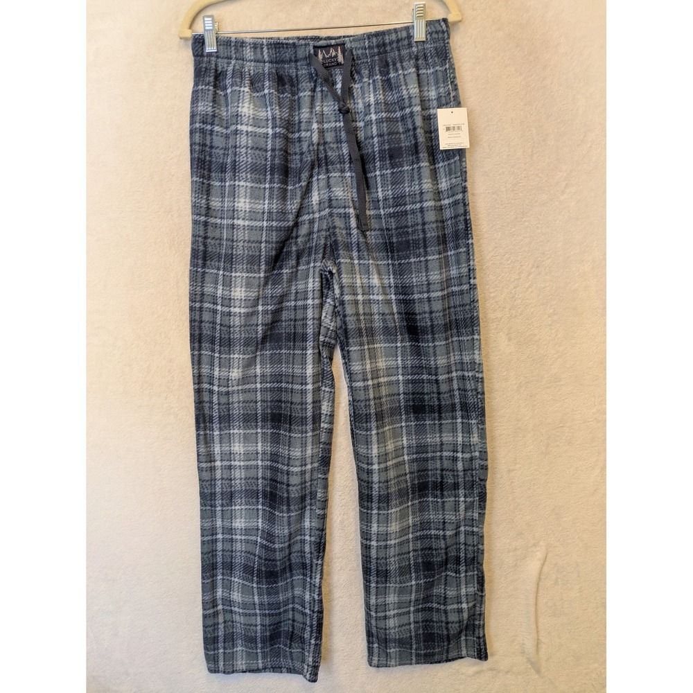 Lucky Brand Men's Size M Blue Plaid Fleece Pajama Pants Sleepwear NWT‎